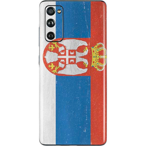 Serbia Flag Distressed Galaxy S20 Fan Edition Skin
